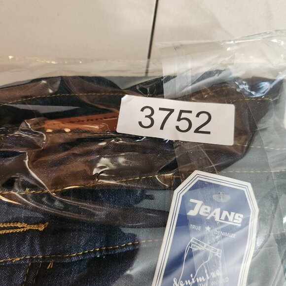 Fleece Lined Jeans Mens 32x30 Blue Dark Wash Denim Thermal Winter Straight Leg - Picture 16 of 16